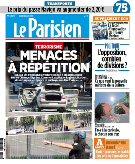 Le Parisien Eco Journal De Paris Du Mardi 20 Juin 2017