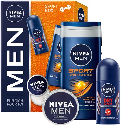 Nivea Men Sport Box Geschenkset Pflegeset Mit Feuchtigkeitsspendenden