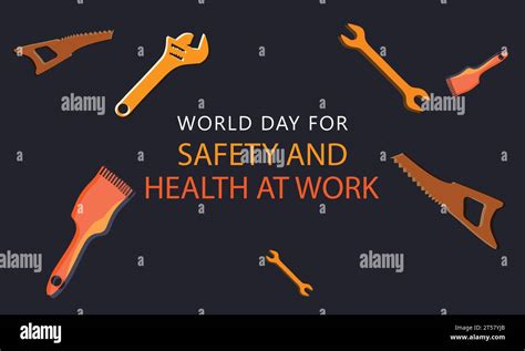 World Day For Safety And Health At Work Royalty Free Vector Stock