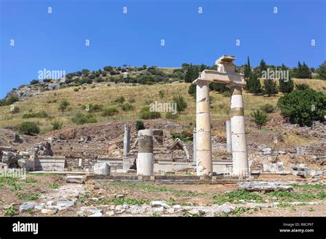 Artemis temple ruins of Ephesus, one of the seven wonders in the world ...