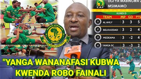 RAMADHAN MBWADUKE HESABU ZA YANGA KWENDA ROBO FAINALI KKLABU BINGWA