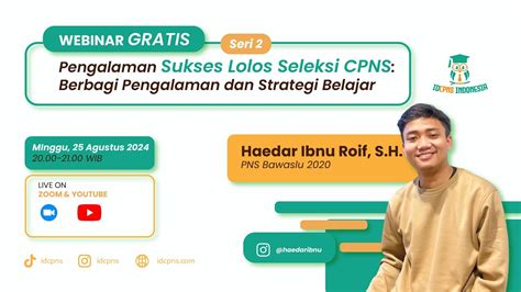 Webinar Seri Pengalaman Sukses Lolos Seleksi Cpns Berbagi