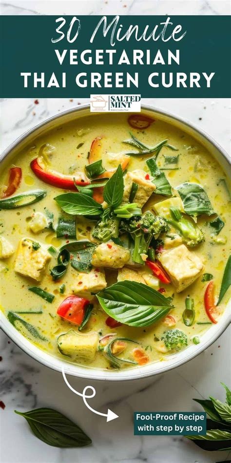 Vegetarian Thai Green Curry Quick And Easy Recipe