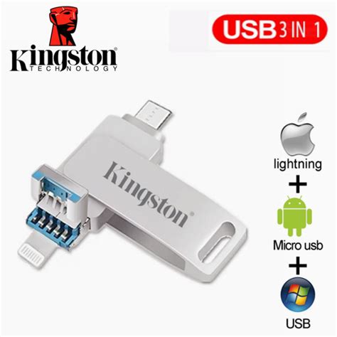 Kingston Otg แฟลชไดร์ฟ Usb 512gb 1tb พร้อม Type C Android สำหรับ Iphone Ipad ปากกาสายฟ้าไดรฟ์ Hd