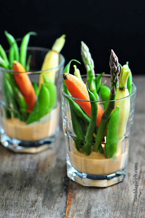 Crudites With Roasted Red Pepper Buttermilk Dip Add A Pinch