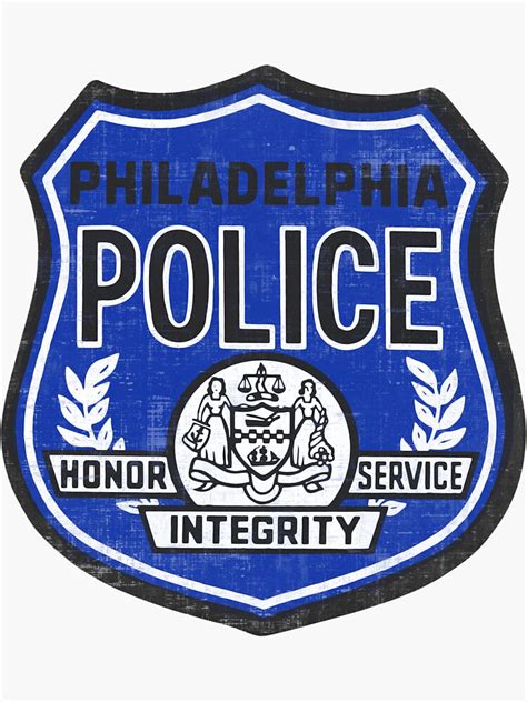 "Philadelphia Police Department" Sticker by WardReunion | Redbubble