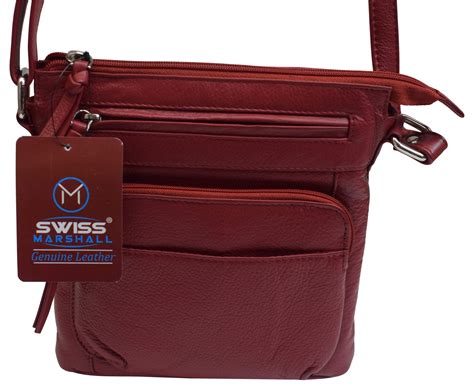 Women S Premium Genuine Leather Organizer Purse Ladies Crossbody Shoulder Bag Menswallet