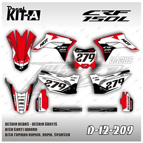 Jual Decal Stiker Crf L Custom Full Body Dekal Sticker Striping Crf