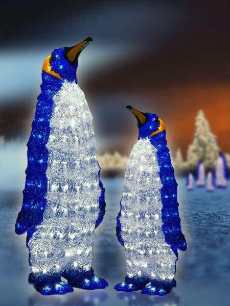 KONSTSMIDE 3D LED Acryl Lichtfigur Großer Pinguin weiße LED