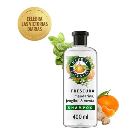 Shampoo Herbal Essences Frescura Mandarina Jengibre Menta 400 Ml