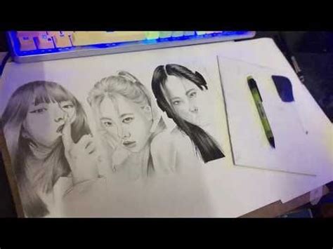 Speed Drawing BLACKPINK Lisa Rose Jisoo Jennie HOW YOU LIKE