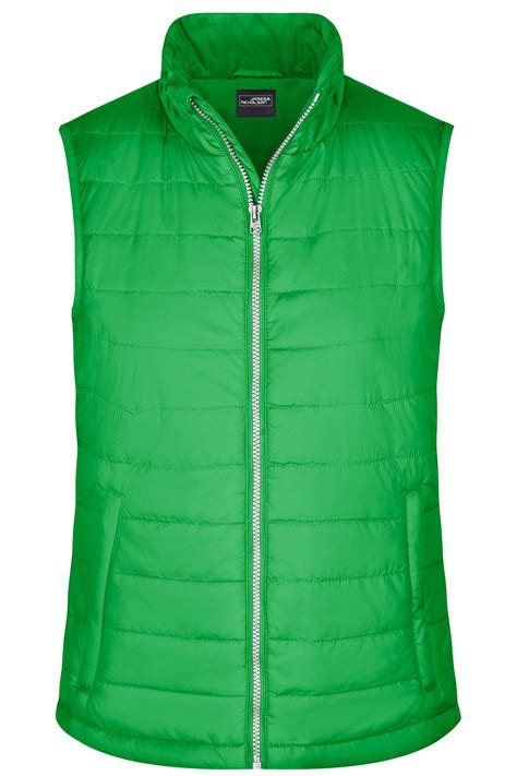 Ladies Ladies Padded Vest Green Daiber