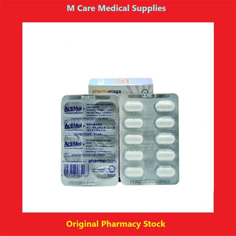 Pharmaniaga Actimol Paracetamol 650mg 10tablets 1strip Shopee Malaysia