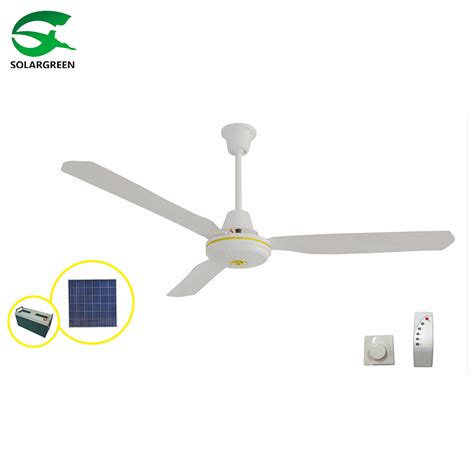 Solar Ceiling Fan With High Efficiency Bldc Motor And Metal Blades