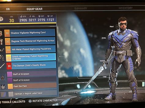 Nightwing Weapons Gear