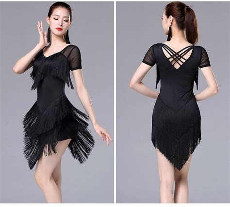 Tassel dança latina para a mulher vestido de dança Vicedeal