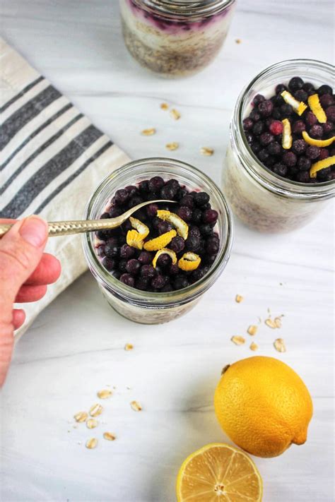 Dairy Free Lemon Blueberry Overnight Oats The Happy And Wholesome Mommy