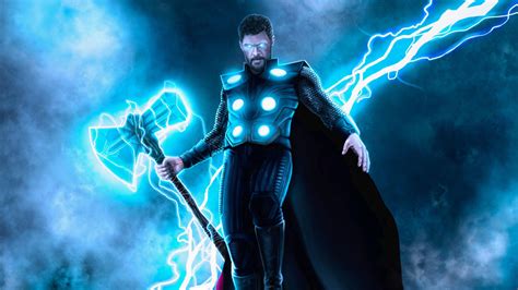 1366x768 Thor God Of Thunder New Artwork 1366x768 Resolution HD 4k Wallpapers, Images ...