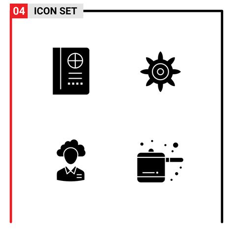 Set Of 4 Commercial Solid Glyphs Pack For Passport Manager Setting