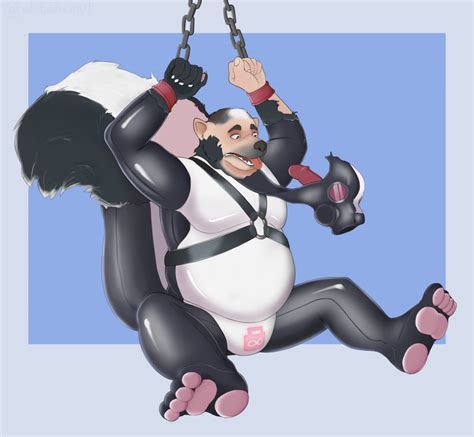 Rule 34 Alebehemut Anthro Belly Big Belly Big Tail Bondage Chained Chains Clothing Cuff