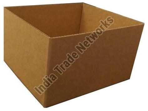 Half Slotted Corrugated Box Feature Perfect Shape Color Brown At