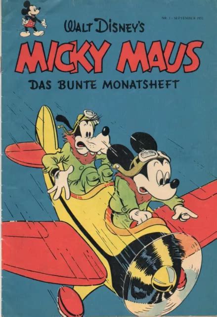 MICKY MAUS COMICS Heft Nachdruck Nr 1 September 1951 Walt Disney