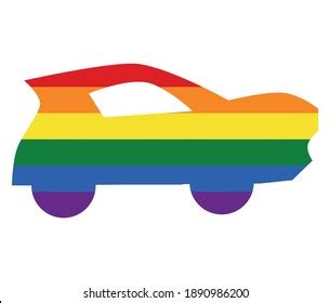 Car Lgbt Flag Gay Lesbian Bisexual Stock Vector Royalty Free Shutterstock