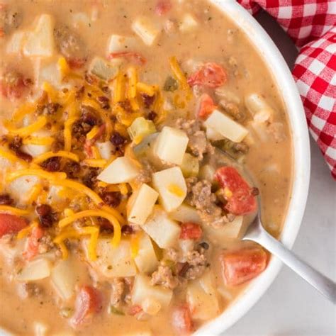 The Best Cheeseburger Soup Recipe L Kitchen Fun With My 3 Sons