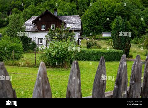 Hallstatt Austria June 17 2023 View Of Houses In Hallstatt