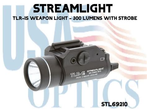 Streamlight Stl69210 Tlr 1s Weapon Light 300 Lumens With Strobe