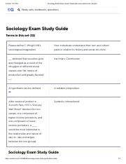 Sociology Exam Study Guide Flashcards And Practice Test Quizlet Pdf 2