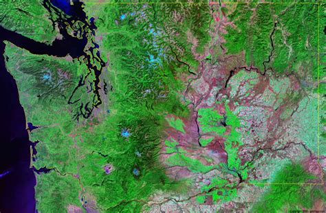 Washington Satellite Images Landsat Color Image