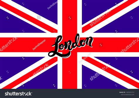 London Hand Drawn Lettering Vector Illustration Stock Vector Royalty