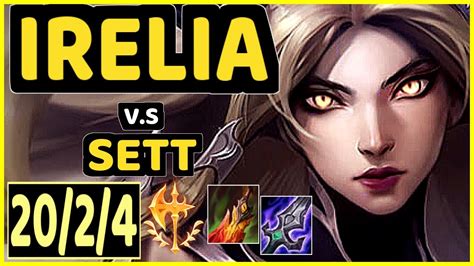 Irelia Vs Sett Kda Top Gameplay Euw Ranked Diamond Youtube