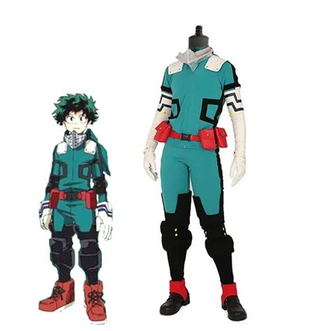 Anime Academia Cosplay Midoriya Izuku Deku Battle Cosplay Costume My Hero Unisex Costume Set