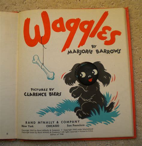 Vintage 1946 Printing Waggles The Dog Glowing Eye Book By Etsy