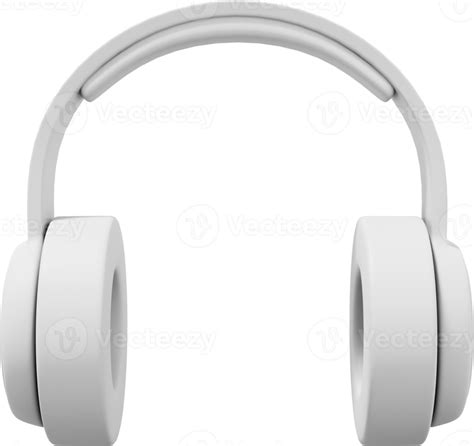 Wireless Headphones Front View White Png Icon On A Transparent