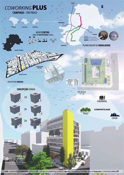 Projeto Arquitetônico Coworking Plus Prancha TFG de Arquitetura