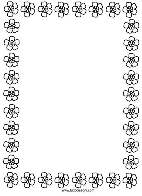 Cornicetta Archives Tutto Disegni Frame Template Flower Template