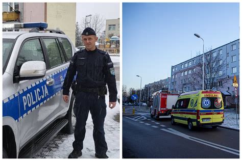 Policjant uratował życie seniorce Wspiął się na balkon i wszedł przez