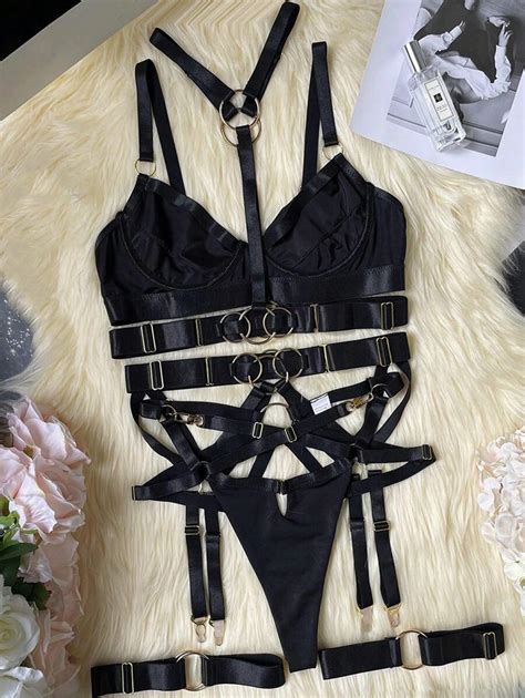 Ensemble De Lingerie Porte Jarretelles Pour Femmes Lingerie Sexy Avec