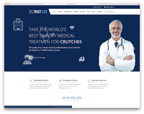 16 Best Doctor Website Templates 2024 | Website template, About us page ...