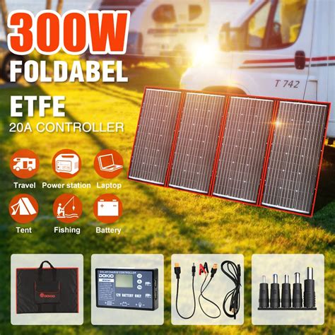 Dokio 18v 100w 300w 휴대용 Ffolding 태양 전지 패널 홈 12v 자동차 충전 200w 태양 전지 패널