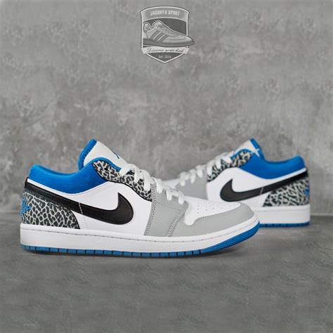 Jual Nike Air Jordan Low Se True Blue Elephant Original Shopee