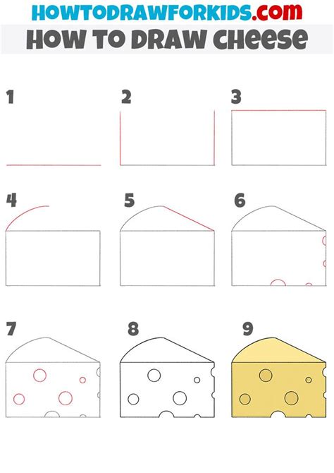 How to Draw Cheese: Easy Drawing Tutorial for Kids