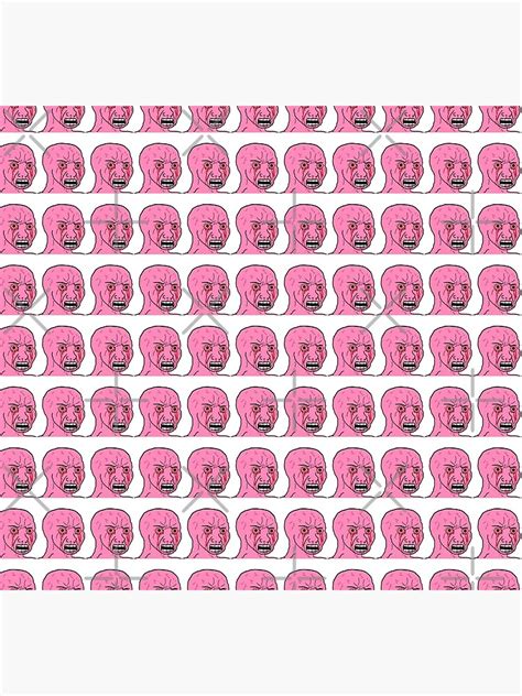 Pink Wojak Rage Face Meme Socks By M106 Redbubble
