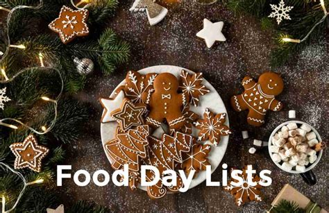 December Food Holidays - List of December Food Days to Honor