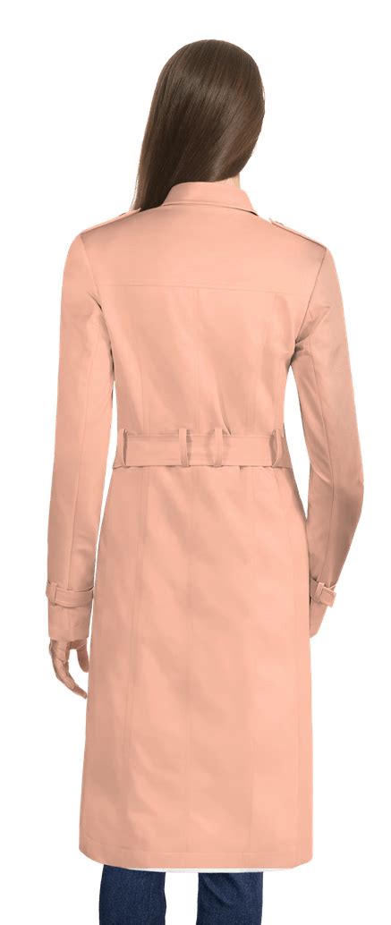 Pastel Pink Long Trench Coat Sumissura