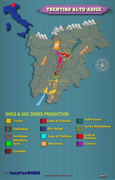 A Map Showing The Locations Of Different Towns In Italy And Other Parts