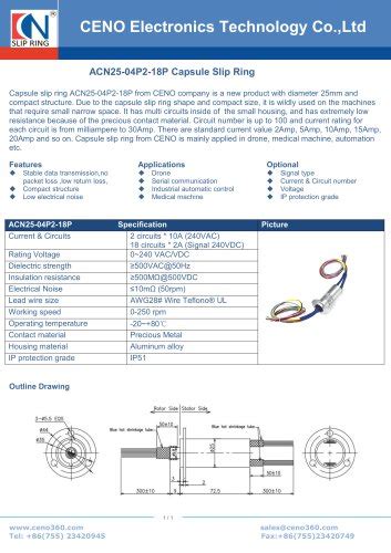 Ceno Through Hole Slip Ring Ecn Ceno Electronics Technology Co